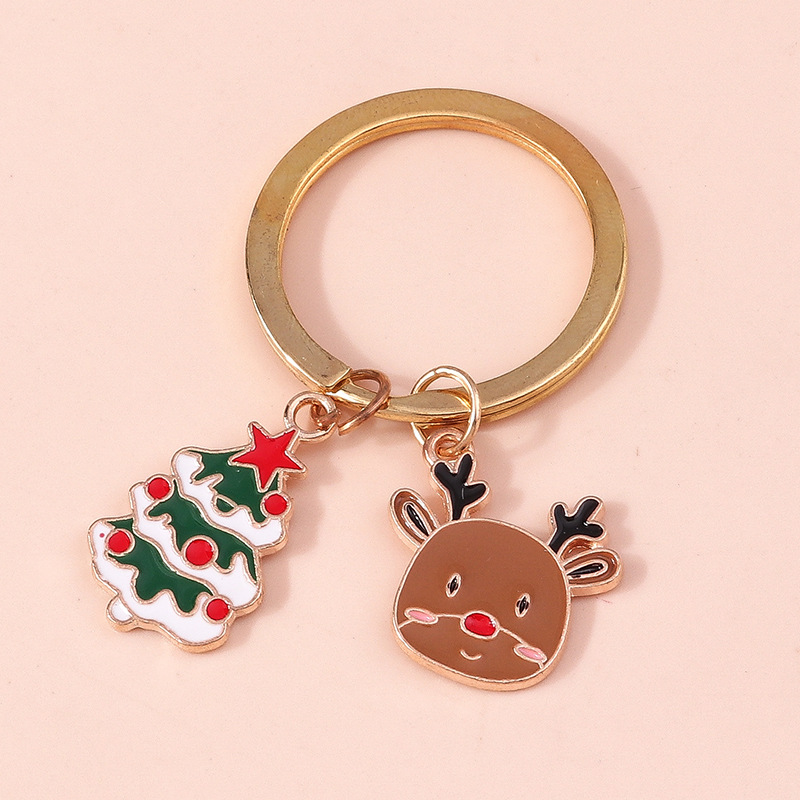 2023 nuevo llavero de Navidad llavero Santa Claus árbol de Navidad Bell guantes accesorios adornos colgantes