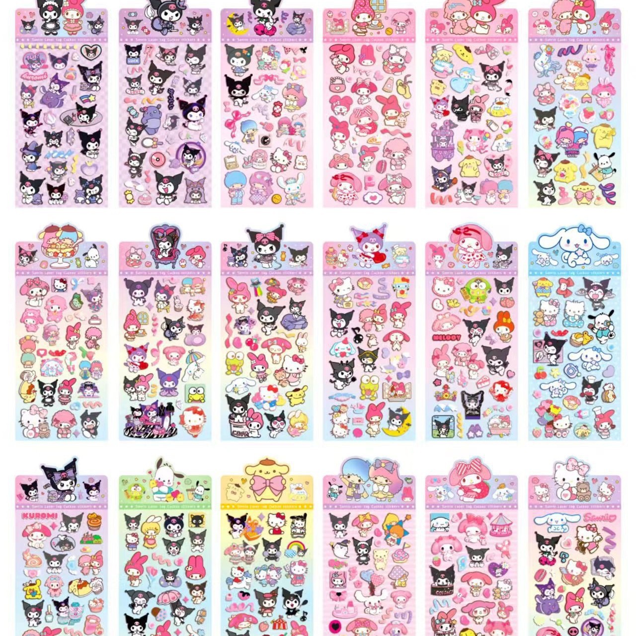 サンリオに触ったレーザーに漫画を貼るかわいいDIY手帳装飾素材シール防水シール