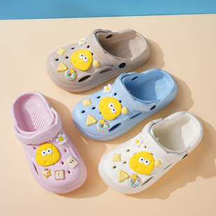 Children's Cave Shoes Women's Indoor and Outdoor Baotou Non-slip Soft Bottom Baby Boy's Sandals and Slippers Baby's Breathable Sandals and Slippers