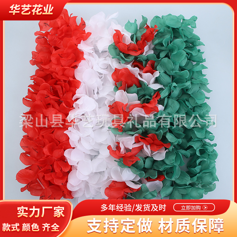 Fabricante de experiencia de guirlandas al por mayor actualización de material guirlandas no desfilada guirlandas hawaianas fiestas collar flores grandes