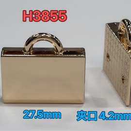 源头厂家白镍夹扣包夹吊扣箱包五金配件锌合金女包上螺丝皮包卡扣