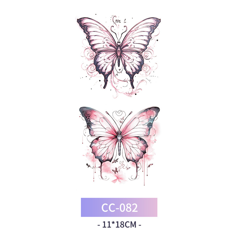 Transfronterizo en stock al por mayor de halloween colorido mariposa tatuaje pegatinas simulación sangrienta cicatriz pegatinas divertidas pegatinas impermeables