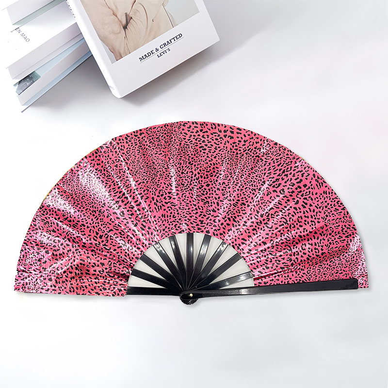 Hueso de plástico-estampado de leopardo rosa