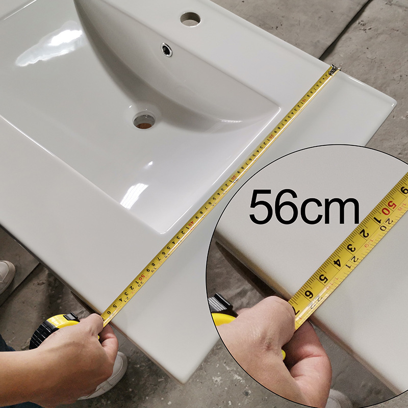 Modern Simple Ceramic Thin Edge Wash Basin Widened Bathroom Apartment Kitchen Hotel Bathroom Cabinet Integrated Basin