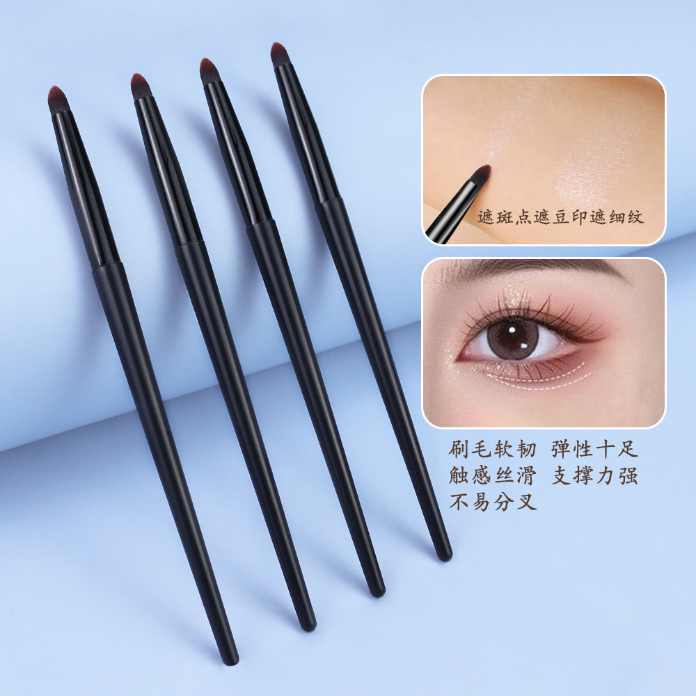 Cepillo corrector de detalles precisos La cabeza de lápiz cónica cubre las ojeras, las lágrimas, las líneas nasolabiales, las marcas de acné, el cepillo de maquillaje suave