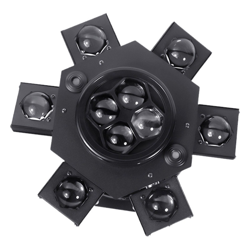 Ojo de abeja láser de seis brazos pequeño Diamante de seis ojos colorido luz giratoria haz de escaneo KTV bar discoteca luz ambiente Luz