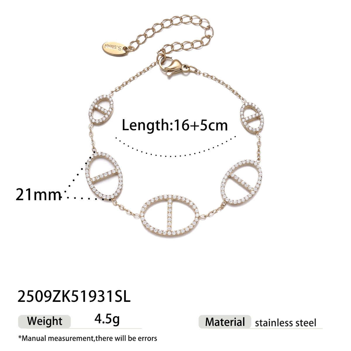 Alta Europa y los Estados Unidos transfronterizos de acero inoxidable 5A Zircon Cruz amor multi-accesorios colección de joyas de pulseras DIY