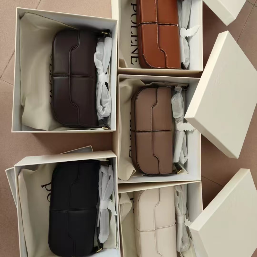Hot Selling Women's Light Luxury Baguette Bag Osmo Niche Designer Leather Vintage Smooth Handbag Shoulder Crossbody Bag - Thumbnail 3