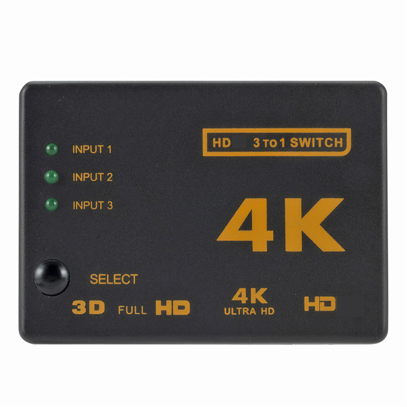 HD 4K tres en uno HDMI Switcher Video Converter 3in1 HDMI Extender tres corte uno