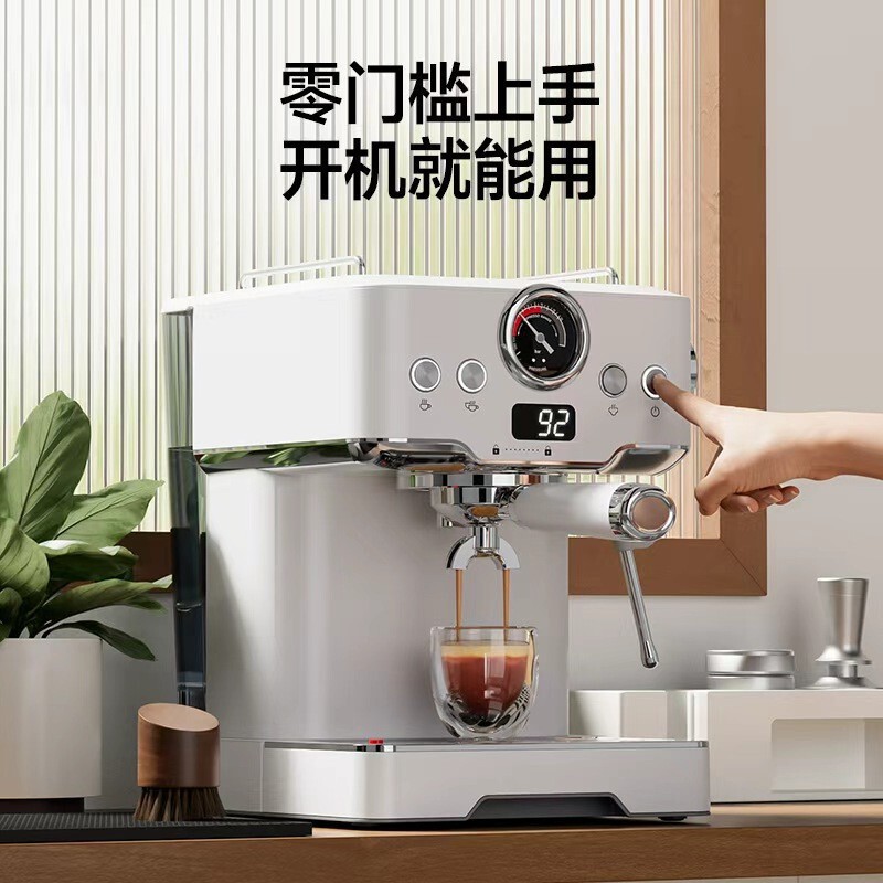 Jiccsi Italian-Style Coffee Machine, Semi-Automatic Espresso Maker for Home Use, Milk Frother, Commercial Use, Continuous Extraction Jiccsi Italian-Style Coffee Machine, Semi-Automatic Espresso Maker for Home Use, Milk Frother, Commercial Use, Continuous Extraction