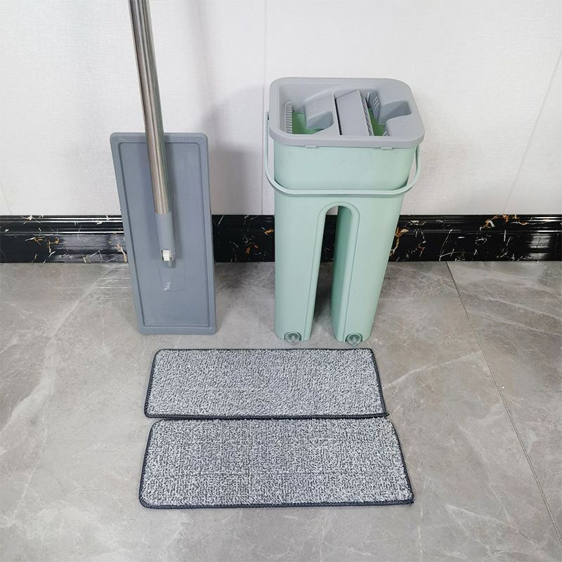 Fregona plana perezosa de moda, uso en seco y húmedo, cubo escurridor, limpieza fácil sin rayar