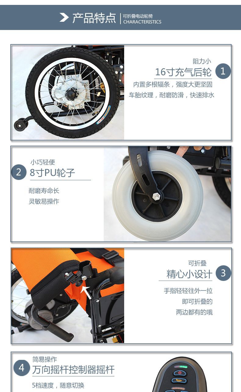 Electric Mobility Scooter, Front-Wheel Drive, Automatic, Smart Folding, Lightweight, for the Elderly and Disabled, Mobility Aid, Electric Mobility Scooter