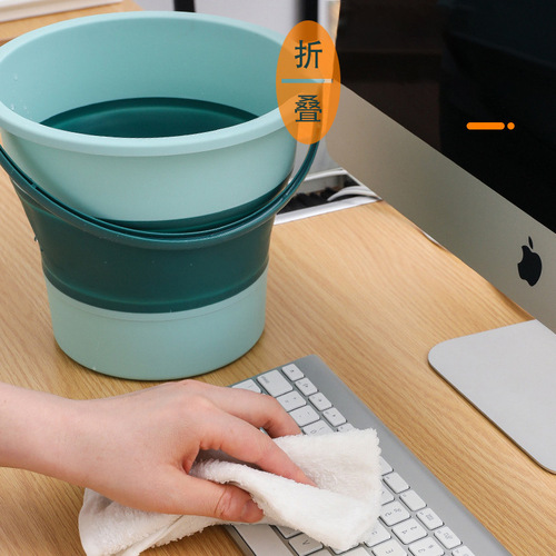 Portable outdoor folding bucket plastic bucket household foot washing bucket dormitory bucket cleaning bucket wholesale