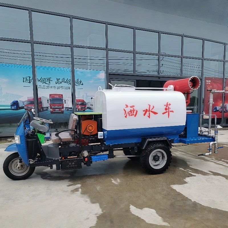 New Energy Electric Three-Wheel Sprinkler Truck Construction Site Garden Electric Sprinkler Truck Three-Wheel Electric Fog Cannon Dust Removal Sprinkler Truck