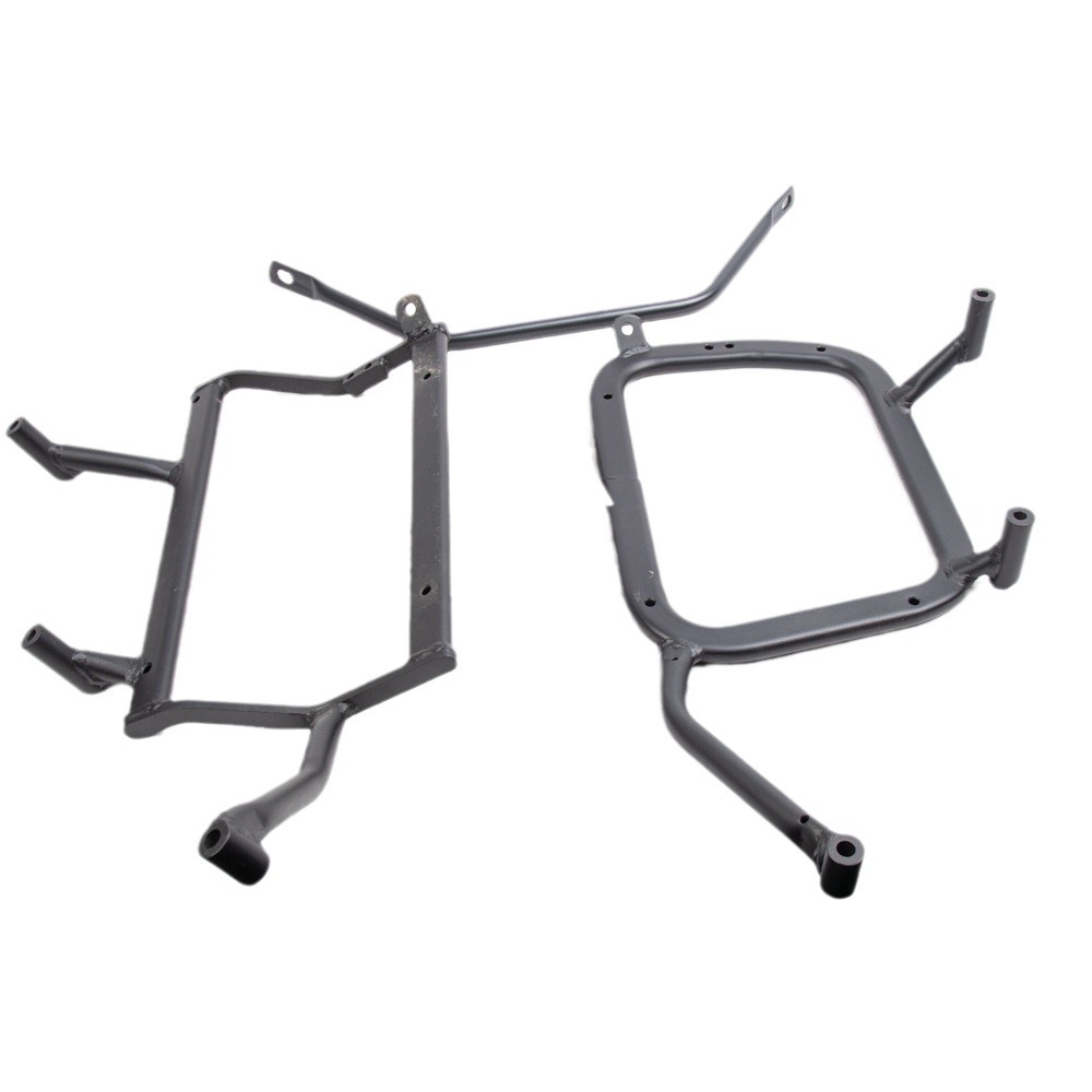Adecuado para primavera mt800 ocultando escape lado marco motocicleta caja lateral soporte de acero al carbono caja lateral derecha ocultando tubo de escape soporte