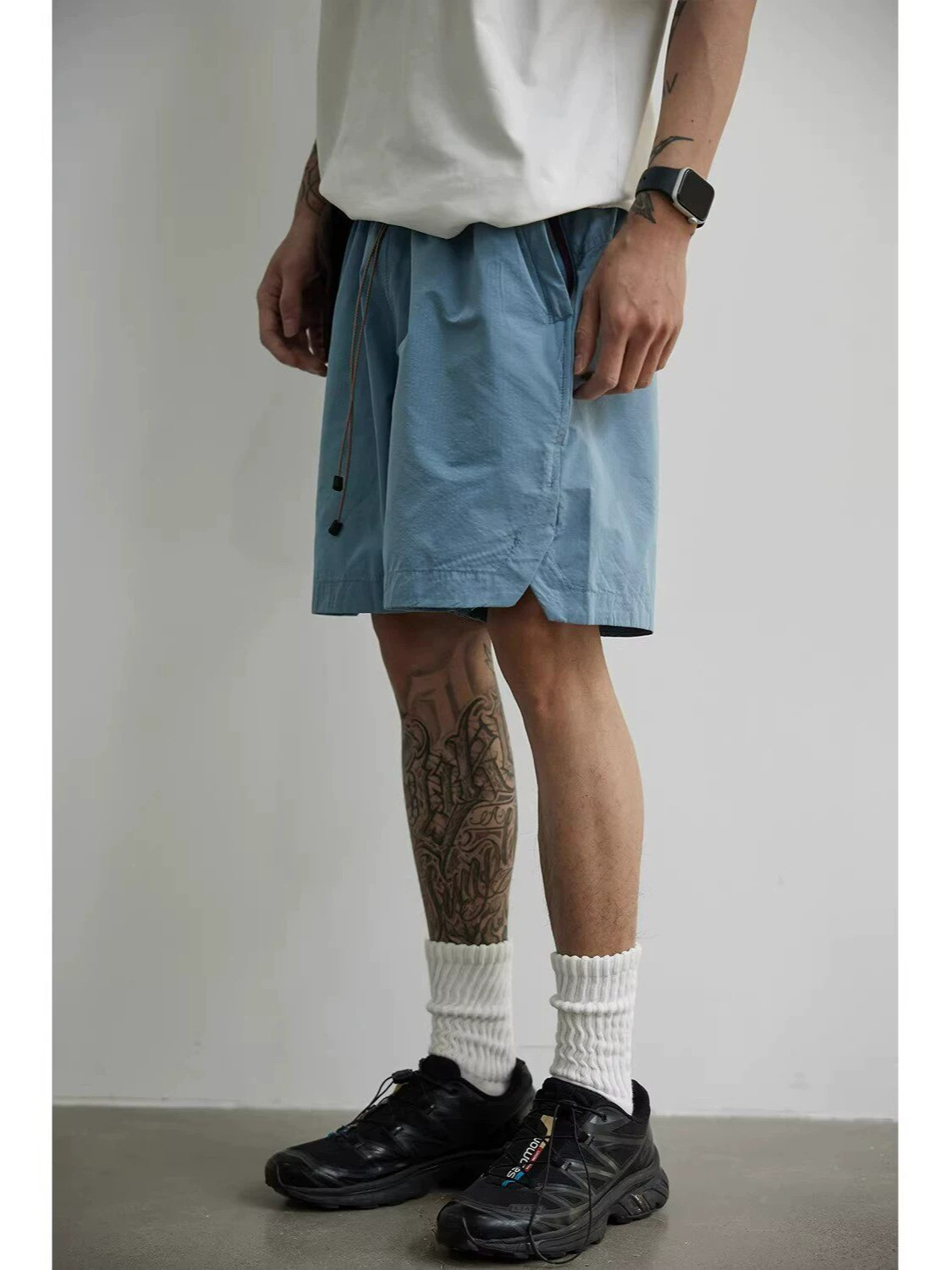 Summer Japanese travel quick dry thin shorts, sports beach trousers, loose straight fit