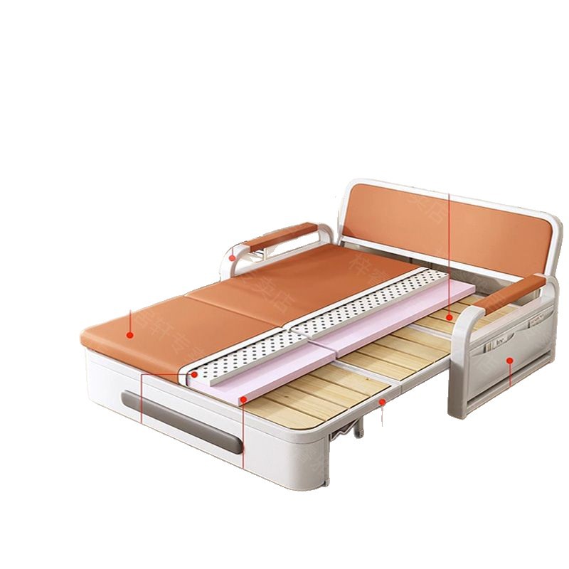 Sofá cama sofá cama plegable de doble uso sala de estar para el hogar cama retráctil multifuncional desmontable y lavable cama de almacenamiento para el almuerzo de red neta