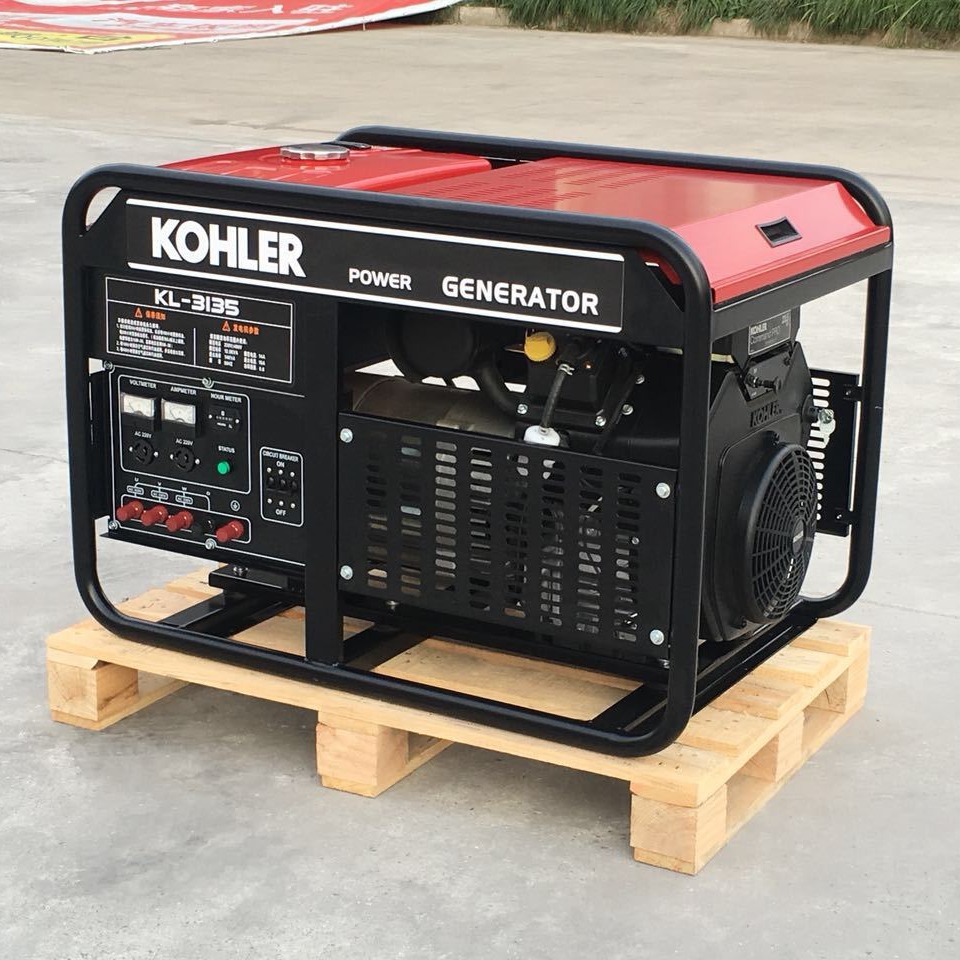 6KW发电机科勒发动机KL-9000TE单缸空冷电启动移动式汽油发电机组