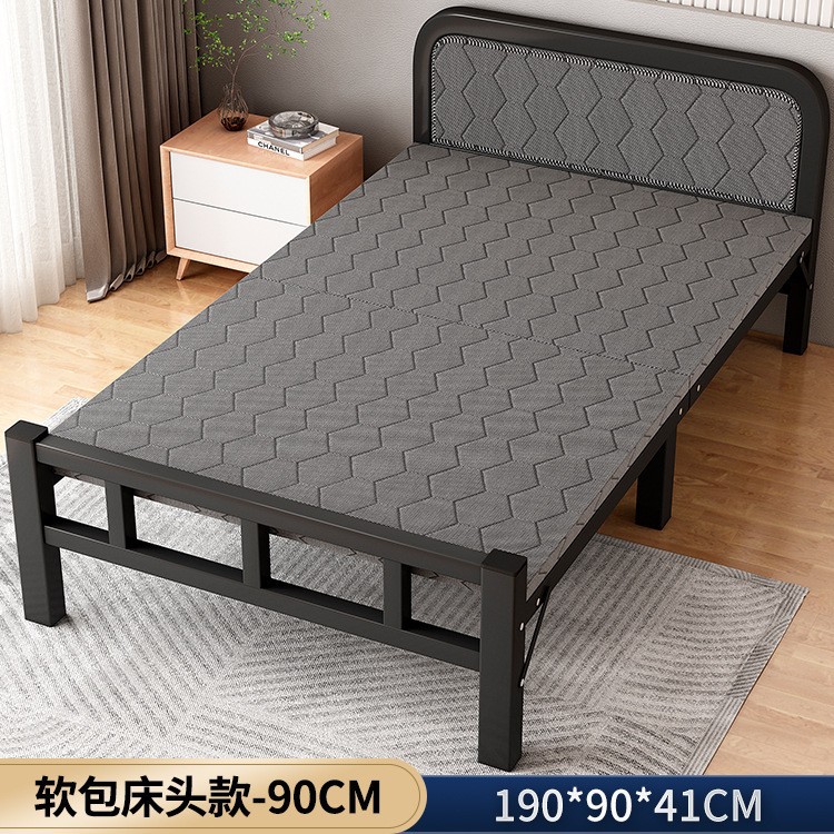 Cabecera de cama blanda - placa gruesa de marco de acero 190 * 90 cm