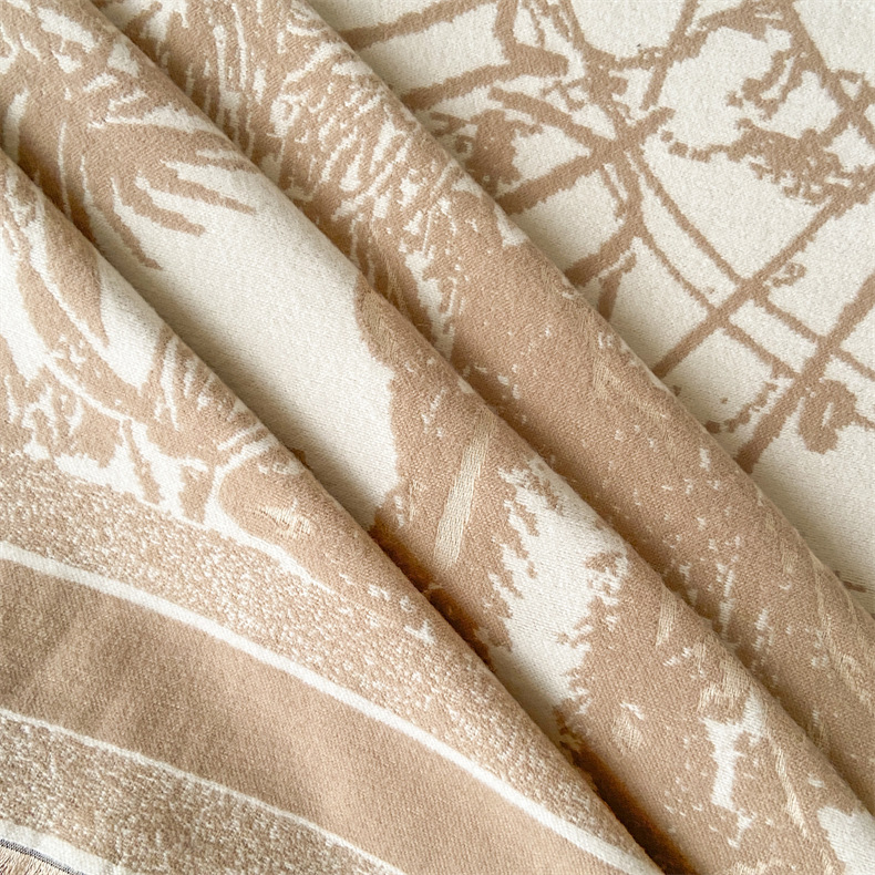 Großer quadratischer Winterschal im Ethno-Stil, doppelseitiger fünfzackiger Stern aus Kaschmir, dicker und warmer Reiseschal_voghion.com