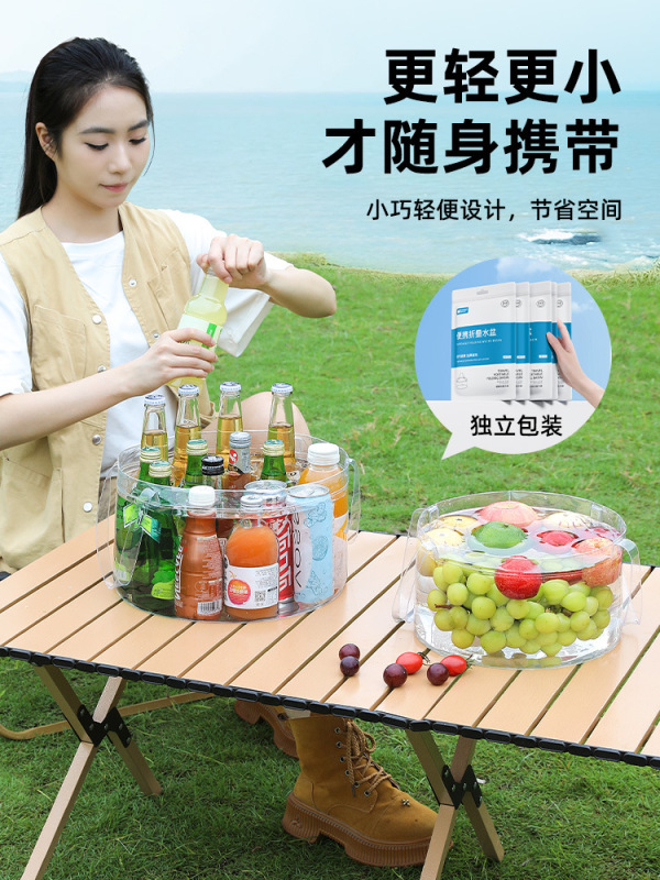 手提げ式旅行洗濯袋折りたたみ盆携帯外洗濯使い捨て透明圧縮バケツ洗面洗濯|undefined
