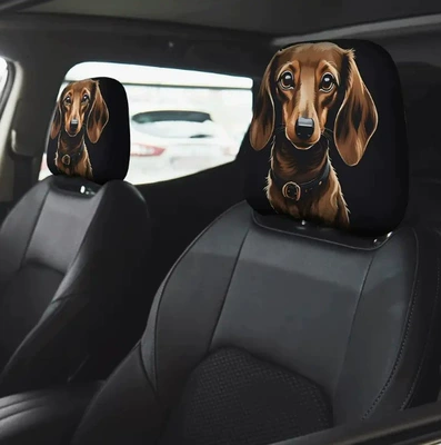 Universal seat cover shipped on behalf of customers, car - puppy-wearing-collar-double-sided-printing-1-piece