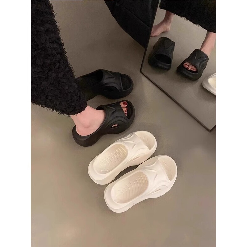 2025 Thick-Soled Women's Summer New Outer Eva Heightening Anti-Slip New Fashion Home Student Version Soft-Soled Sandals and Slippers