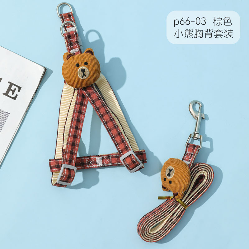 Nueva correa de perro de dibujos animados conejo forma mediano y pequeño perro caminando cuerda correa de nylon transfronteriza al por mayor