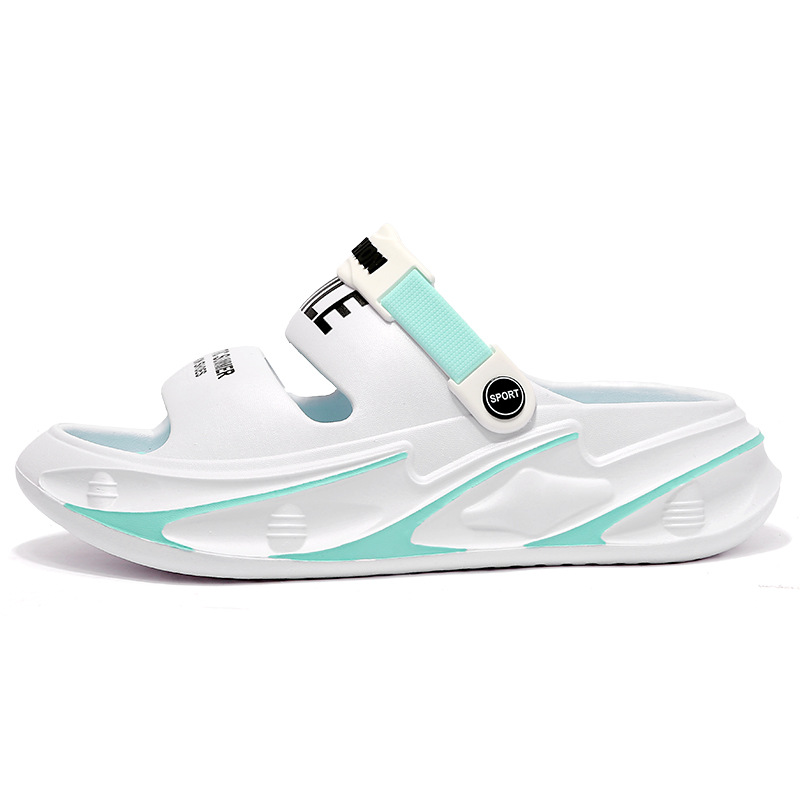 Sandalias de hombre 2024 verano nuevo aumento de altura de fondo suave antideslizante antiodor conducir fuera de uso doble par EVA zapatillas frías