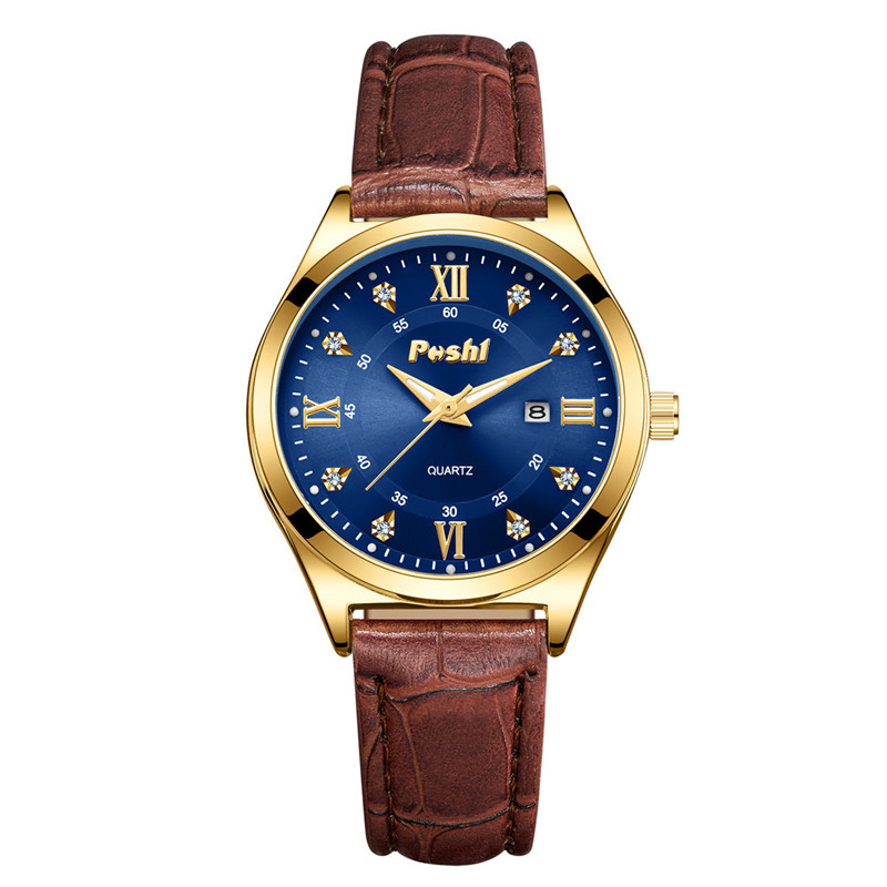 Nuevo reloj de marca POSHI reloj de cuarzo al por mayor de los hombres simple nicho calendario casual reloj de mujer reloj de pareja