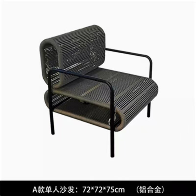 Sofá al aire libre, ventas de casa, patio, balcón al aire libre, diseñador de muebles modernos, conjunto de sofá de caña