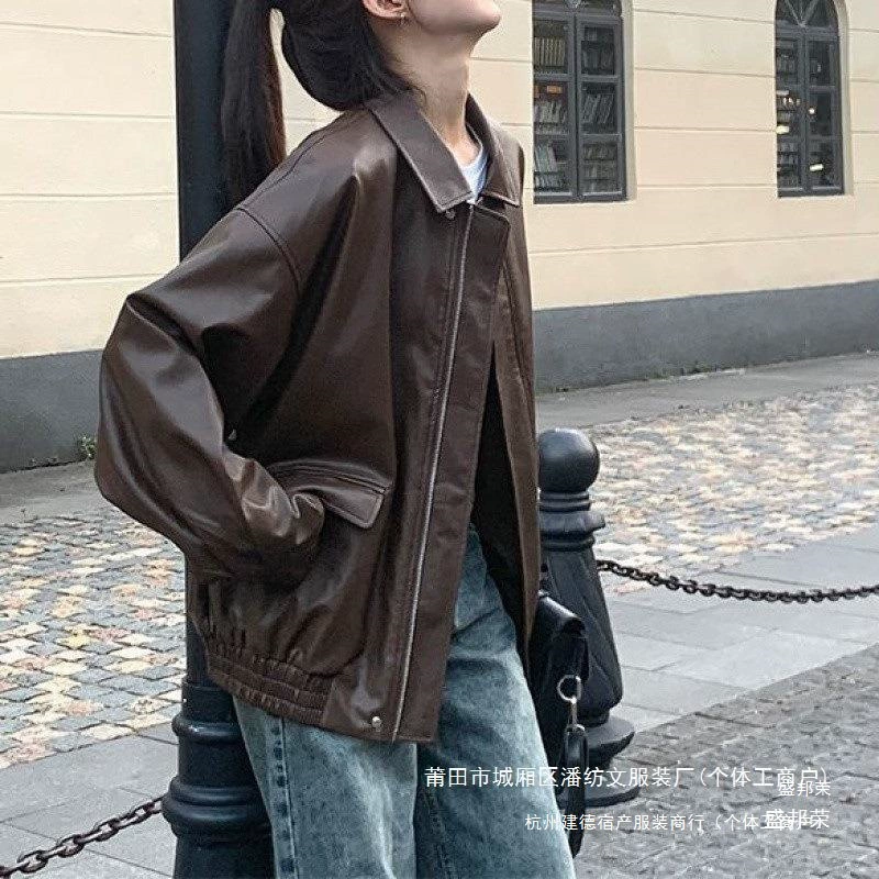 Модная ретро-куртка, западный стиль, осень, oversize, американский стиль