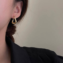 不規則金屬扭曲耳環2022年新款潮韓國氣質網紅復古銀針耳釘耳飾女