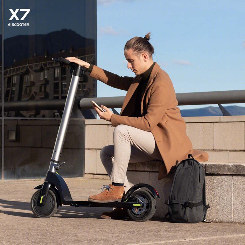 Patinete plegable Silver X7 para adultos, bicicleta de equilibrio de dos ruedas, scooter eléctrico con batería de litio de 10, ligero y plegable
