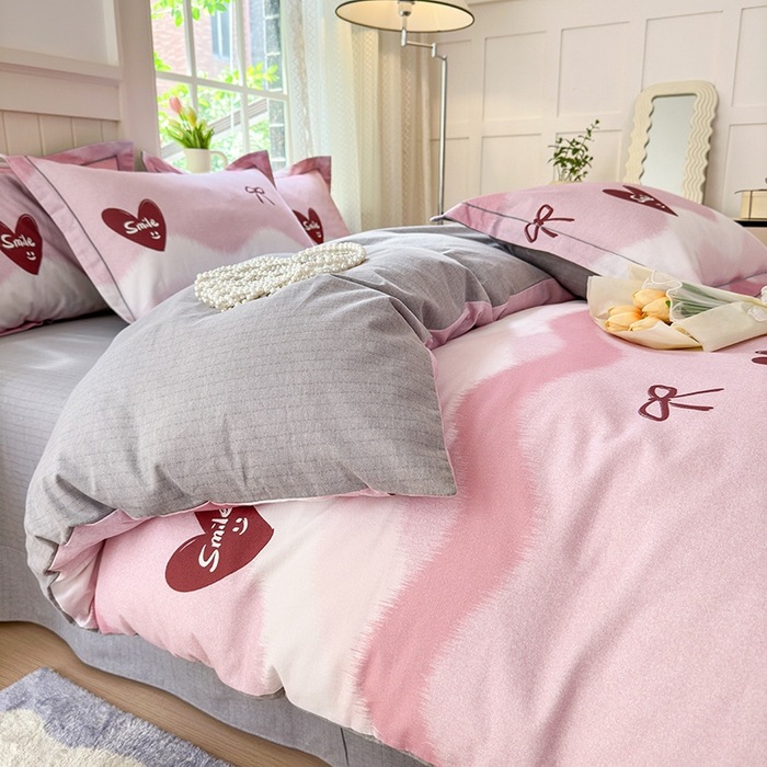 Nuevo 100% algodón de clase A algodón molido cuatro piezas de ropa de cama de cuatro estaciones gruesa dormitorio tres piezas de caja de regalo