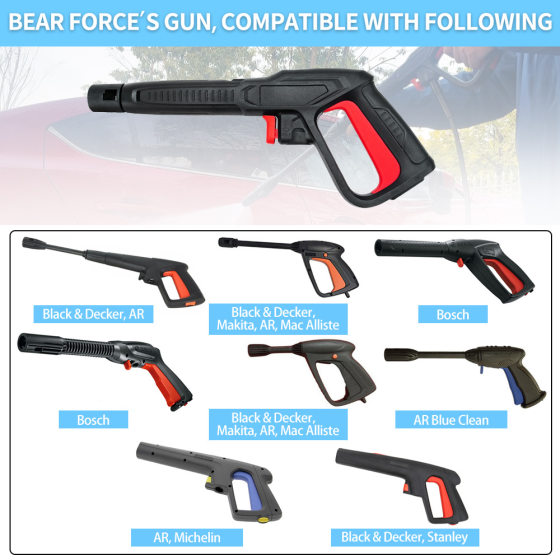 Cross-border explosions high-pressure car wash water gun compatible with AR BOSCH high-pressure cleaner