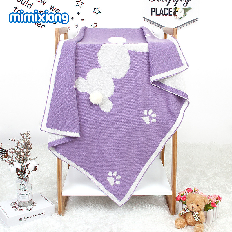 Ins venta caliente otoño e invierno dibujos animados bebé tridimensional conejo manta manta manta bebé manta
