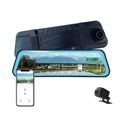 9.66inch Streaming Rearview Mirror: Driving recorder