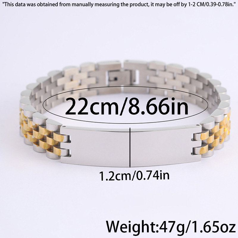 Brazalete de acero inoxidable L2L4 correa de reloj, correa de acero original, pulsera de correa de acero sólido para hombres y mujeres