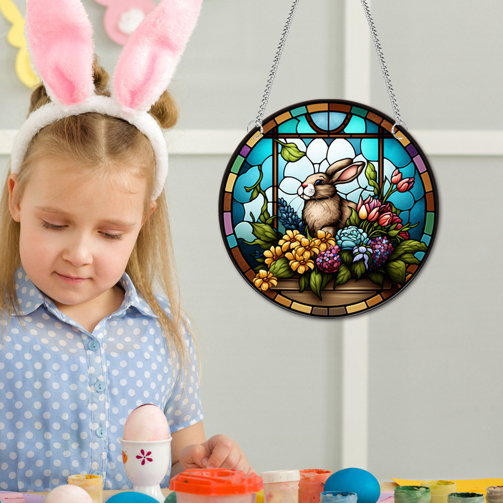 95g Weight pendant Home Textiles & Decor Type Acrylic Material Easter Festival Rabbit Pattern Casual, Elegant, Classical Style Easter Casual Elegant Classical Rabbit Arylic Party Supplies Decorations 18