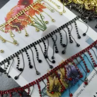 Цепь с кистями DIY Аксессуары Ручная сшитая коготь со стразовой цепью Декоративная цепочка с кистями