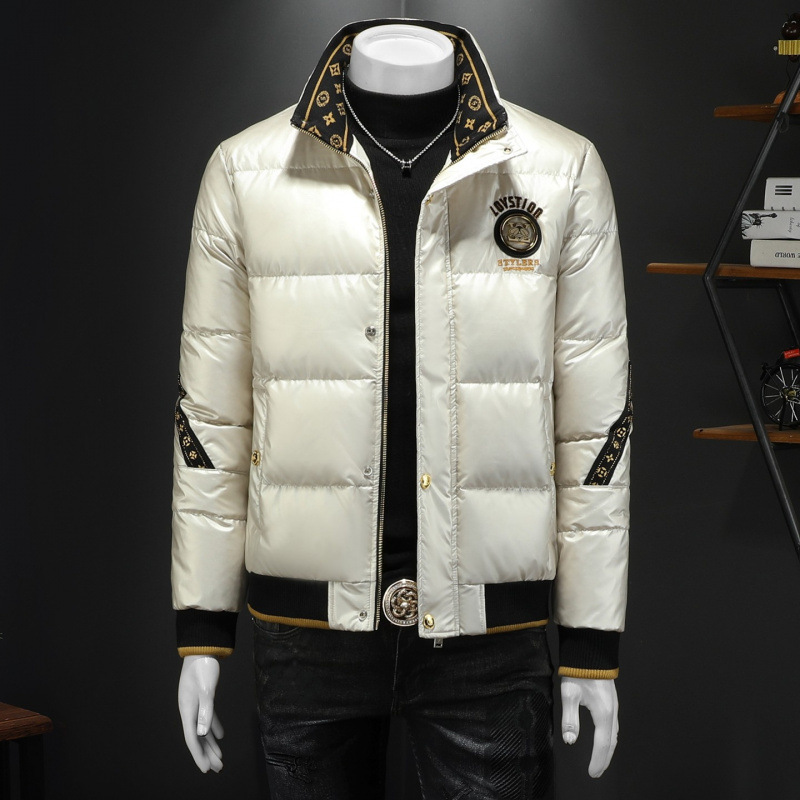 Men's winter fashionable warm velvet down jacket