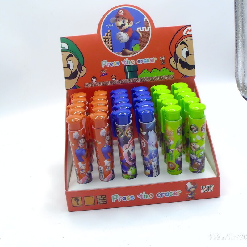 Foreign Trade Version of Cartoon Creative Children's Press Pen-Shaped Eraser for Primary School Students Cute Anime-Like Leather Cross-Border Delivery Foreign Trade Version of Cartoon Creative Children's Press Pen-Shaped Eraser for Primary School Students Cute Anime-Like Leather Cross-Border Delivery