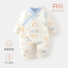 婴儿连体衣秋冬50克夹棉宝宝爬服新生儿和尚服宝宝初生衣婴儿衣服