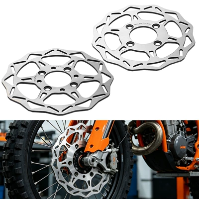 Wholesale off-road motorcycle front and rear brake discs suitable for Huayang T1 T2 K2L front and rear disc brake steel discs