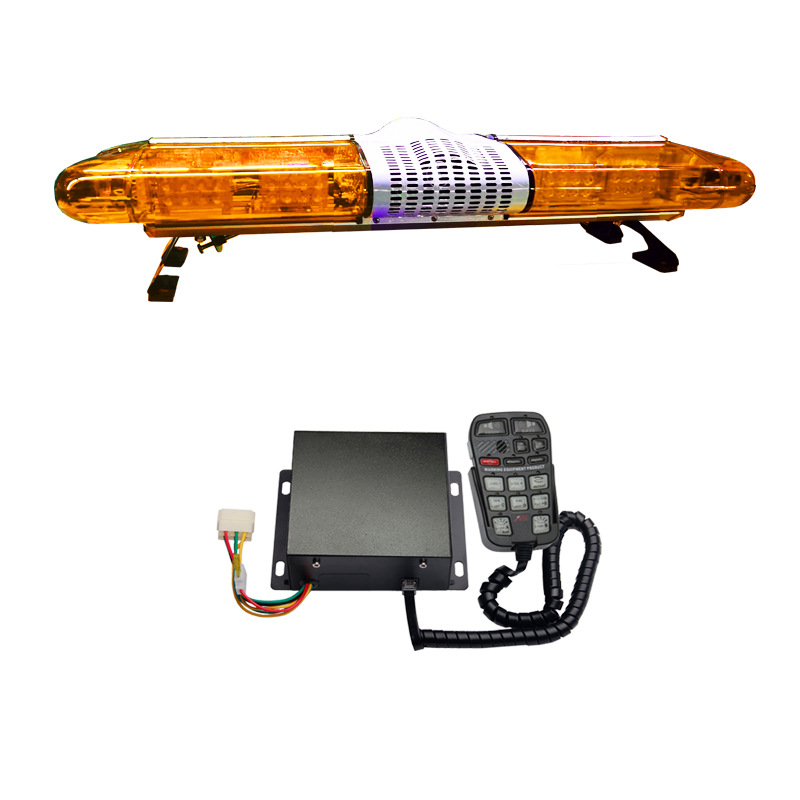 Car LED Roof Long Row Warning Light Strobe Light 0.88m Flashing Signal Light 2088B+Horn+9200W