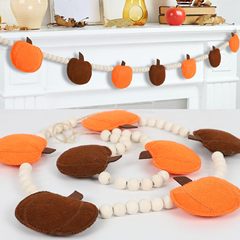 アマゾンの爆発的なハロウィーンの雰囲気の道具カボチャの装飾品のペンダントフェルトの花の暖炉の装飾品
