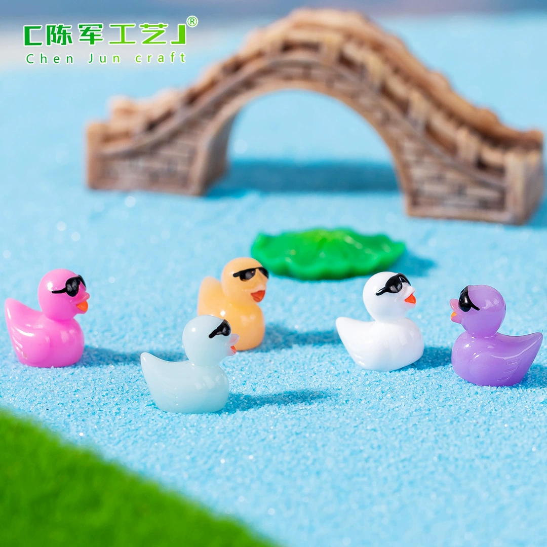 Микро Ландшафтные украшения мох ландшафтный дизайн Смола ремесла красочная желтая утка кукла кулон Миниатюрные Мини-украшения