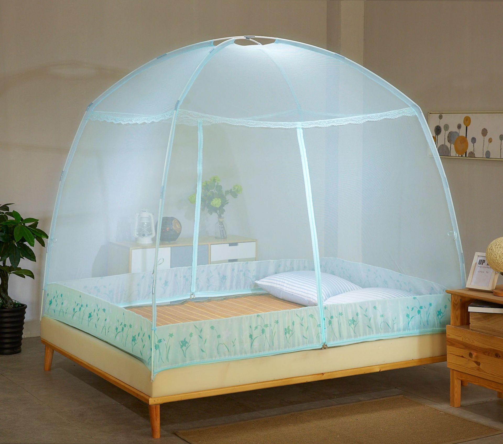 批发蚊帐抖音同款蒙古包蚊帐加密防蚊免安装蚊帐家用学生宿舍蚊帐