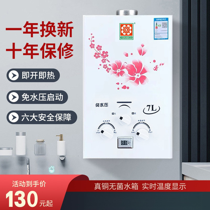 煤气热水器家用宿舍天然气液化气出租房免水压用强排式升升电